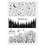 Globleland Stars, Shadows, Background Clear Silicone Stamp Seal for Card Making Decoration and DIY Scrapbooking