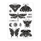 Globleland Artistic Insect Stamps Silicone Stamp Seal for Card Making Decoration and DIY Scrapbooking