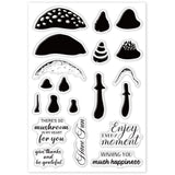 Globleland Mushroom Blessings Clear Silicone Stamp Seal for Card Making Decoration and DIY Scrapbooking