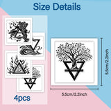 Triangle PVC Stamp, 4Pcs/Set