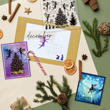Globleland PVC Plastic Stamps, for DIY Scrapbooking, Photo Album Decorative, Cards Making, Stamp Sheets, Film Frame, Christmas Tree, 15x15cm
