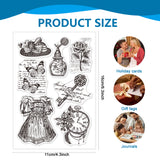 Globleland Custom PVC Plastic Clear Stamps, for DIY Scrapbooking, Photo Album Decorative, Cards Making, Clothes, 160x110x3mm