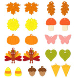 Globleland Autumn Theme Carbon Steel Cutting Dies Stencils, for DIY Scrapbooking, Photo Album, Decorative Embossing Paper Card, Stainless Steel Color, Thanksgiving Day Themed Pattern, 83~100x52~122x0.8mm, 2pcs/set