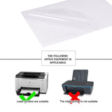 Globleland Transparent Waterproof PVC Film Adhesive Printing Paper for Inkjet Printers, White, 29.7x21cm, 1Set/Set
