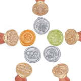 5pcs Wax Seal Stamp Set (Cat Paw Jellyfish Bird Honeycomb)