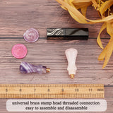 2PCS Natural Rose Quartz & Amethyst Wax Seal Stamp Handle