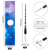 Globleland 2Pcs 2 Style Glass Dipped Pen Calligraphy Ink Set, Glass Ink Pen, with Pen Gluesheath Cover and Glass Dipped Pen Holder, 35.5~190x13~15x7.8~11mm, 1pc/style