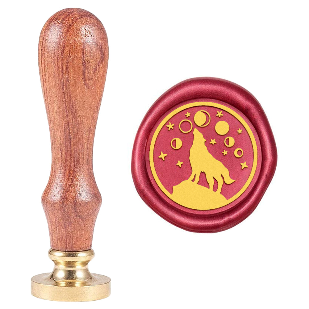 Wax Seal Stamp Howling Wolf Animal
