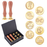 8pcs Wax Seal Stamp Heads Set (Sports Series)