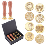 8pcs Wax Seal Stamp Heads Set (Gear Series)