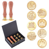 8pcs Wax Seal Stamp Heads Set (Building Series)