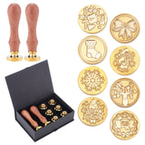 8pcs Wax Seal Stamp Heads Set (Christmas Series)