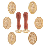 6PCS Oval Sealing Stamp Heads Set