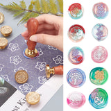 10PCS Flower Vintage Wax Seal Stamp Heads Set(Cherry Blossom Rose Four-Leaf Clover Forget-Me-Not)