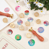 10PCS Flower Vintage Wax Seal Stamp Heads Set(Cherry Blossom Rose Four-Leaf Clover Forget-Me-Not)
