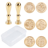 6PCS Sealing Stamp Heads Set (Flower Patterns)