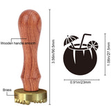 Coconut Ice Stamp Wood Handle Wax Seal Stamp