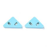 Triangle Shaped Plastic Clips, for Office School Supplies, Light Sky Blue, 31x52x19mm