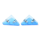 Triangle Shaped Plastic Clips, for Office School Supplies, Dodger Blue, 31x52x19mm