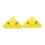 Triangle Shaped Plastic Clips, for Office School Supplies, Yellow, 31x52x19mm
