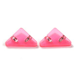 Triangle Shaped Plastic Clips, for Office School Supplies, Hot Pink, 31x52x19mm