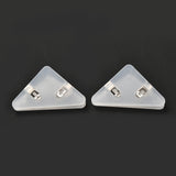 Triangle Shaped Plastic Clips, for Office School Supplies, White, 31x52x19mm