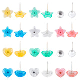 Plastic Push Pins, with Iron Pins, for Photos Wall, Maps, Bulletin Board or Corkboards, Mixed Color, 20x9mm, Pin: 1mm