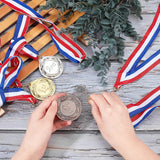 30 Pcs Medal Award Neck Ribbons, 2 Style Red White Blue Durable Medal Ribbon Lanyards Strap with Iron Ring/Snap Clips for Competitions School Sports Meeting Party Games Relay Races, 16 Inch