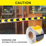 Globleland 2" X 33ft Reflective Hazard Warning Tape Yellow Black High Intensity Waterproof Reflector Safety Tape Marking Tape for Outdoor Steps, Yellow, 50mm, 10m/roll