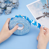 Globleland 1 Roll Bockey Masking Tape, Adhesive Tape Textured Polyester, for Bockey Packaging, Blue, 91~100.5x24.5~25mm