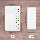 Globleland 2Pcs Plastic Blank Checklist Boards, Daily Schedule for Kids, with 10 Sheets Blank Refill Paper Cards, for Checking Items, Forming Good Habit, White