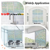 Globleland 3D PVC Window Window Privacy Films, No Glue Static Cling Glass Stickers, Square Pattern, 200x300x0.1mm, 5pcs/m