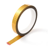 Globleland Laser Shining PET Plastic Scrapbook Decorative Adhesive Tapes, Gold, 0.59 inch(15mm), 50m/roll