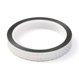 Globleland Laser Shining PET Plastic Scrapbook Decorative Adhesive Tapes, Silver, 0.59 inch(15mm), 50m/roll