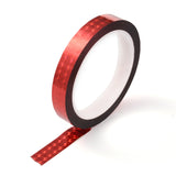 Globleland Laser Shining PET Plastic Scrapbook Decorative Adhesive Tapes, Red, 0.59 inch(15mm), 50m/roll