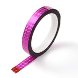 Globleland Laser Shining PET Plastic Scrapbook Decorative Adhesive Tapes, Magenta, 0.59 inch(15mm), 50m/roll