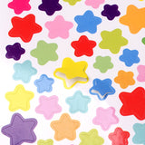 Globleland Star Pattern DIY Cloth Picture Stickers, Mixed Color, 15x9.4cm, about 6pcs/bag, 5Bag/Set