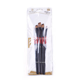 Globleland Nylon Hair Oil Paint Brush Pen, with Aluminium Tube, Black, 180~200x5~9mm, 5pcs/set