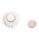 Globleland Flower Plastic Diamond Painting Magnet Cover Holder, for DIY Diamond Painting Colored Art, Platinum, White, 26x10mm, 10pc/Pack