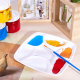 Globleland Painting Supplies, with Plastic Imitation Porcelain Watercolor Paint Palette Tray and Art Brushes Pen Value Sets, Mixed Color