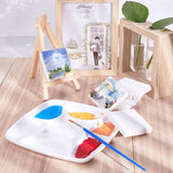 Globleland Painting Supplies, with Plastic Imitation Porcelain Watercolor Paint Palette Tray and Art Brushes Pen Value Sets, Mixed Color
