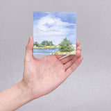 Globleland Painting Supplies, with Blank Canvas, Linen Covered Wood Primed Framed and Plastic Art Brushes Pen Value Sets, Mixed Color, 10.5x11.5x1.6cm