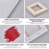 Globleland Painting Supplies, with Blank Canvas, Linen Covered Wood Primed Framed and Plastic Art Brushes Pen Value Sets, Mixed Color, 10.5x11.5x1.6cm