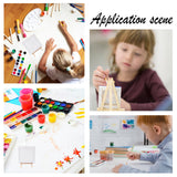 Globleland Painting Supplies, with Blank Canvas, Linen Covered Wood Primed Framed and Plastic Art Brushes Pen Value Sets, Mixed Color, 10.5x11.5x1.6cm