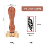 Feather Pattern Ice Stamp Wood Handle Wax Seal Stamp