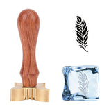 Feather Pattern Ice Stamp Wood Handle Wax Seal Stamp