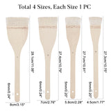 Globleland Paint Brush Children's DIY Graffiti Pen, with Wooden Handle and Wool Brush, Copper Wire, Blanched Almond, 27.3x4.5x0.9cm, Hole: 5mm, 4pcs/set