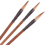 Globleland Chinese Calligraphy Brushes Pen, Sienna, 27.5~29cm, 3pcs/set