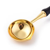 Golden Wooden Handle Wax Sealing Stamp Melting Spoon