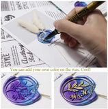 Butterfly and Flower Wood Handle Wax Seal Stamp